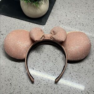 Sparkling Rose Gold Mouse Ears Headband